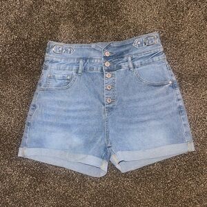 High-Waisted Button-Front Jean Shorts - NEW WITHOUT TAGS